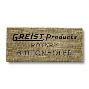 Greist Rotary Button Holder Vintage Boxed with Attachments Retro Sewing Machine